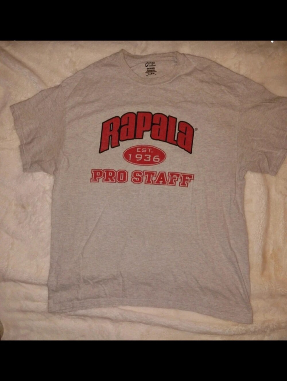 Pro Staff Short Sleeve Tee - Gray with Red Logo